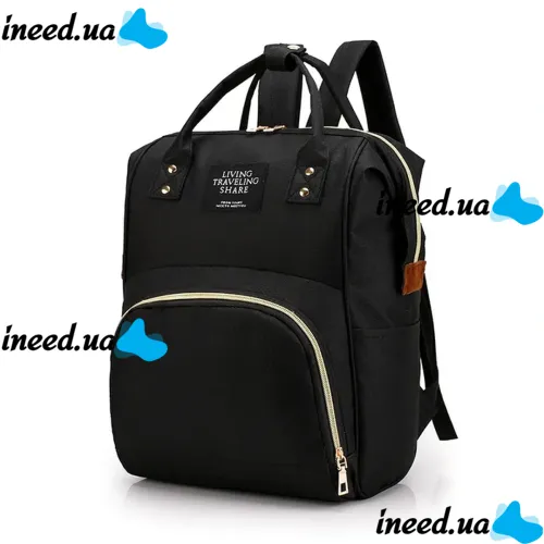 Сумка органайзер для мамы LeQueen Mummy Bag для коляски, рюкзак для мам водостойкий с термокарманами для бутылочек Living Traveling Shar