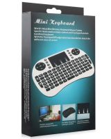 Wireless Mini Keyboard Rii mini i8 2.4GHZ RUS with Battery-powered Touchpad, Universal Mini keyboard Remote Control for TV/PC/Tablets Black