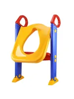 Children Toilet Trainer folding toilet seat with step and handles, Children Toilet Potty with handrails on toilet seat for children