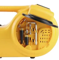 Электрический автомобильный домкрат с компрессором и гайковертом Dewalt ZS3SJ-BC DC12V в кейсе, Набор автомобилиста с насосом 3в1 в чемодане Желтый