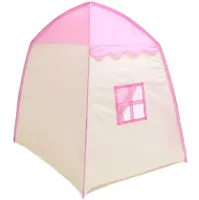 Children's play tent in the form of a Garden Play Tent 130x130x100 cm with Windows for home and street, Play tent for children with a bag Pink