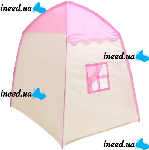 Children's play tent in the form of a Garden Play Tent 130x130x100 cm with Windows for home and street, Play tent for children with a bag Pink