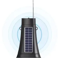 Беспроводной Bluetooth мегафон громкоговоритель DV-680 с солнечной панелью, Ручной аккумуляторный рупор для усиления и записи голоса FM TF на ремне