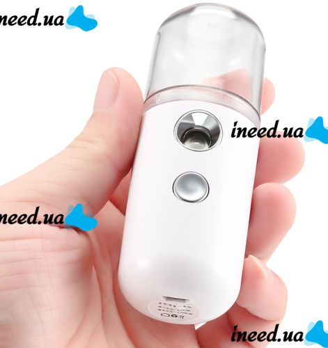 Ultrasonic Rechargeable Humidifier for Facial Skin Nano Mist Soraver with Backlight, Nano Sprayer with 30 ml Water Tank
