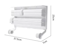 Кухонный тройной держатель Triple Paper Dispenser 3 в 1 для бумажных полотенец пищевой пленки и фольги Диспенсер органайзер Kitchen Roll (MA-53-20)