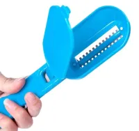 Нож скребок для чистки чешуи рыбы Fish Scales Wiper Cleaning, Ручная рыбочистка с контейнером, Ручной прибор для чистки рыбы с ножем для потрошения