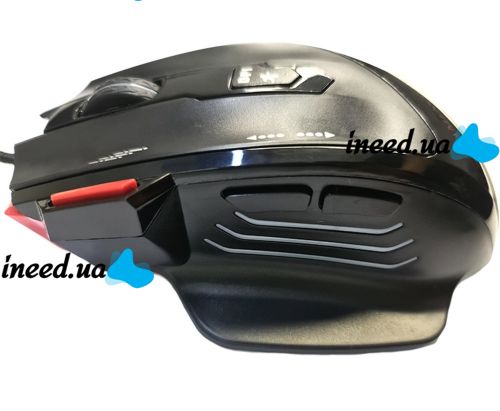 Игровая проводная компьютерная мышка Jedel GM1070 Black с RGB подсветкой для ПК, Геймерская USB мышь для компьютера и ноутбука 96493 Черная