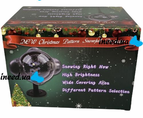 Уличный лазерный LED проектор Christmas Snowfall Projector WL-808 Снегопад с пультом, Светодиодный новогодний дискошар, Новогодняя уличная подсветка 