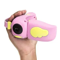 Детская видеокамера Smart Kids Video Camera DV-A100, Цифровая мини камера Птичка с фото видео съёмкой, Фотоаппарат 2" с творческой студией и играми