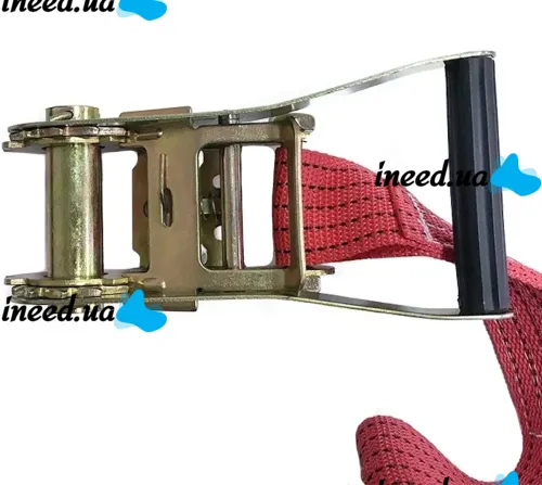 Страховочный стяжной ремень трос Ratchet Tie Down 1.5м AND-5 храповым механизмом для крепления груза до 2 тонн, Транспортная лента для стяжки грузов