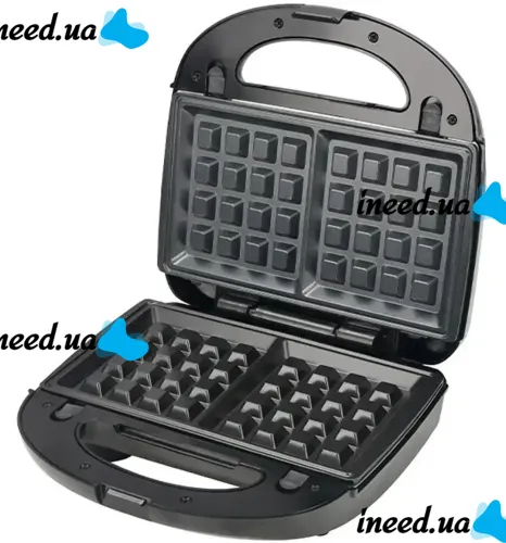 Электрическая сэндвичница, бутербродница Sandwich Maker Opera OP-909 2500W с 6 съемными формами гриль, вафельница, орешница с антипригарным покрытием