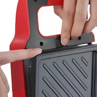 Электрическая сэндвичница вафельница Breakfast Machine BQ ST1008 со сменными панелями 600W, бутербродница для приготовления сендвичей от сети 220V Красная