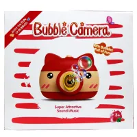 Детский генератор мыльных пузырей Свинка Bubble Camera HJ-458 в виде фотоаппарата, Игрушка фотоаппарат для пускания мыльных пузырей на батарейках