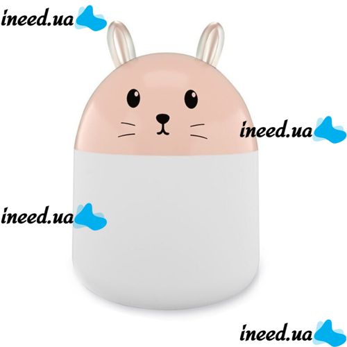 Настольный ультразвуковой увлажнитель воздуха ночник кролик Humidifier Rabbit ВА-12, Портативный USB Арома-диффузор с подсветкой, Ночник-увлажнитель