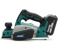 Аккумуляторный рубанок по дереву Makita DKP180 36V 5AH 2 аккумулятора Беспроводной электрорубанок Макита PCP36V 11000 об/мин 36В 5Ач в кейсе Синий