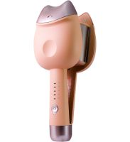 Ceramic Curling Iron 32 mm Egg Roll Stick XL-290 45W, Ceramic Curling Iron with Double Cylinder for Curls Pink