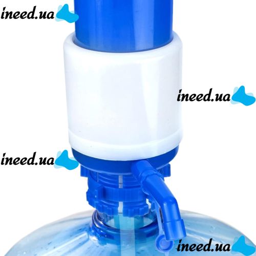 Механическая помпа насос для питьевой воды Drinking Water Pump WL-03 на бутыль с водой, Ручная помпа дозатор для подачи воды на бутылку ОМ-Х691 Синяя