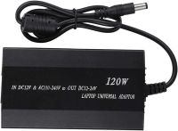 Универсальное автомобильное зарядное устройство laptop UKC 901 120W 12-24V для ноутбука с переходниками адаптер зарядка от сети 220V и прикуривателя