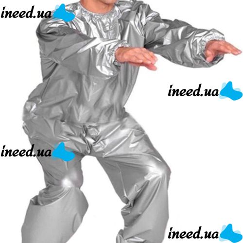 Костюм сауна для похудения Sauna Suit термо костюм Сауна Сьют похудение с эффектом сауны, Костюм-сауна весогонка для сгонки веса жиросжигания Серый