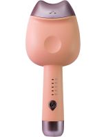 Ceramic Curling Iron 32 mm Egg Roll Stick XL-290 45W, Ceramic Curling Iron with Double Cylinder for Curls Pink