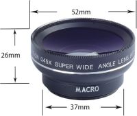 Профессиональная широкоугольная макро линза Apexel APL-045WM для фото и видео 0.45x-12.5x, Набор объективов CGJ1 2в1 для макросъемки на телефон HA-55