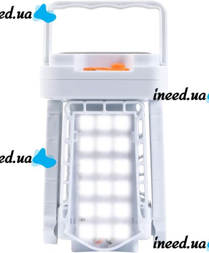 Camping Folding Lantern Solar X-Balog BL-2030 72Led Solar Powered, Rechargeable Folding Lamp Bailong 3 Modes with USB Charging White