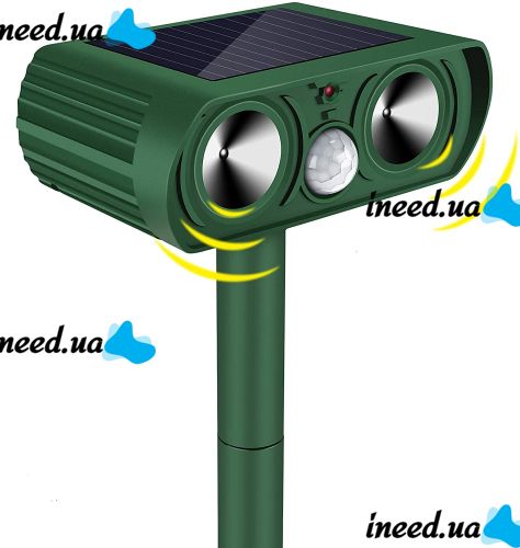 Ультразвуковой отпугиватель животных кротов и грызунов Solar Pest Reppeler ZF-858 на солнечной батарее, Аккумуляторный прибор кротоотпугиватель