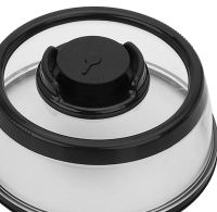 Многоразовая вакуумная крышка Press Dome Stay Fresh Longer NJ-352 19см для пакования пищевых продуктов Кухонный контейнер вакууматор для пищи Черный