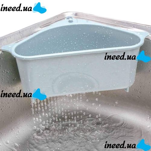 Plastic Corner Organizer Colander with Sink Holder BC05, Corner Drain Basket Sink Sieve 26x10x14.2 cm for washing fruits