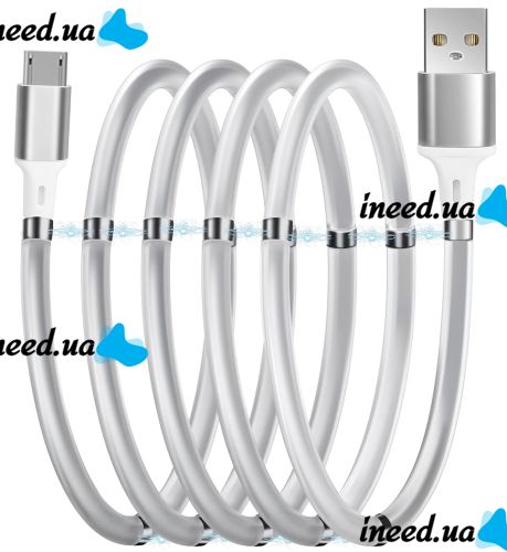 Магнитный зарядный кабель MagLink 7612 USB Micro-USB 1 метр для зарядки телефона, Вечный шнур зарядка SuperCalla Cable 100 см с магнитными вставками