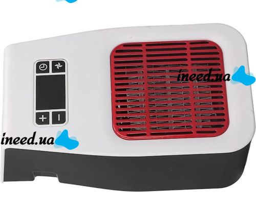 Настольный электрический обогреватель UKC PH-8006 900W с пультом ДУ и таймером, Керамический портативный тепловентилятор с дисплеем от сети Белый
