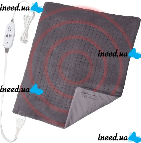 Успокаивающая массажная нагревательная грелка накидка Massaging Weighted Heating Pad для всего тела Тепловая флисовая электрогрелка плед с подогревом
