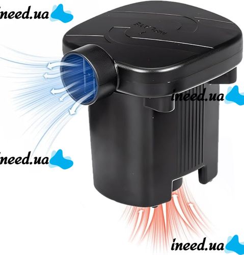 Электрический автоматический компрессор насос Lebecom Air Pump GR-109 для накачки надувных матрасов, мячей и лодок 3 переходника 220V от сети