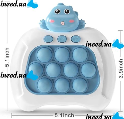 Детская игрушка головоломка Quick Pop It Baby Dragon интерактивная электронная приставка антистресс поп ит для снятия стресса на батарейках от 3-х лет