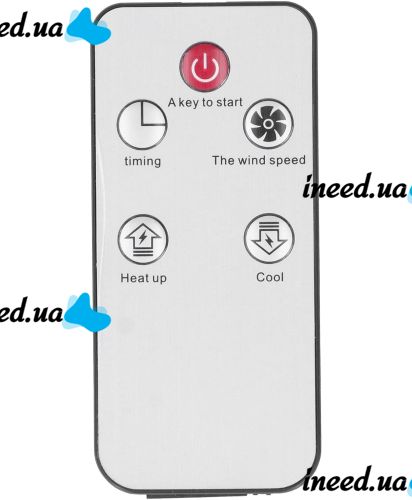 Настольный электрический обогреватель UKC PH-8006 900W с пультом ДУ и таймером, Керамический портативный тепловентилятор с дисплеем от сети Белый