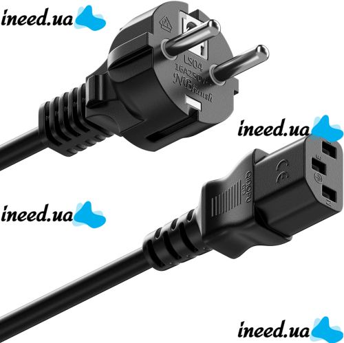 Сетевой шнур питания для PC компьютера и ноутбука 220-250V 10A 1.5 м, Кабель для блока питания, монитора
