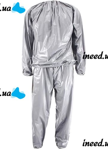 Костюм сауна для похудения Sauna Suit термо костюм Сауна Сьют похудение с эффектом сауны, Костюм-сауна весогонка для сгонки веса жиросжигания Серый