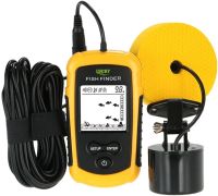 Портативный эхолот Lucky Fish Finder FFW1108-1 с цветным экраном до 100м для поиска рыбы Универсальный проводной рыболокатор для рыбалки Желтый