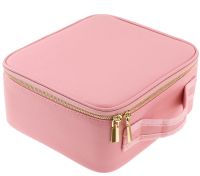 Органайзер для хранения косметики Niceland Beauty box MAG-590 с ручкой для переноски, Дорожная водонепроницаемая косметичка, бьюти кейс Розовая