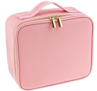 Органайзер для хранения косметики Niceland Beauty box MAG-590 с ручкой для переноски, Дорожная водонепроницаемая косметичка, бьюти кейс Розовая