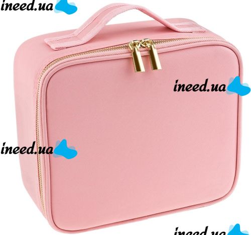 Органайзер для хранения косметики Niceland Beauty box MAG-590 с ручкой для переноски, Дорожная водонепроницаемая косметичка, бьюти кейс Розовая