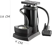 Велосипедный ножный насос Air pump AND S98-2409-Y с нипелем и манометром, Двухцилиндровый компрессор 160PSI для накачивания колес велосипеда и мячей