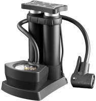 Велосипедный ножный насос Air pump AND S98-2409-Y с нипелем и манометром, Двухцилиндровый компрессор 160PSI для накачивания колес велосипеда и мячей