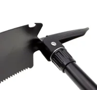 Tourist folding sapper shovel Tramp TR-55, pick, saw, opener with compass 5 in 1 made of steel, Black, tactical, car in a case