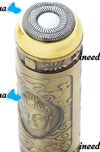 Аккумуляторная роторная мини бритва шейвер Razor HW-T8 5W для сухого и влажного бритья, Беспроводная мужская электробритва для бороды от USB Золотая