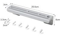 Многофункциональный навесной самоклеящийся держатель Tool Holder для кухонных ножей с крючками, Настенная подставка для столовых приборов на кухню