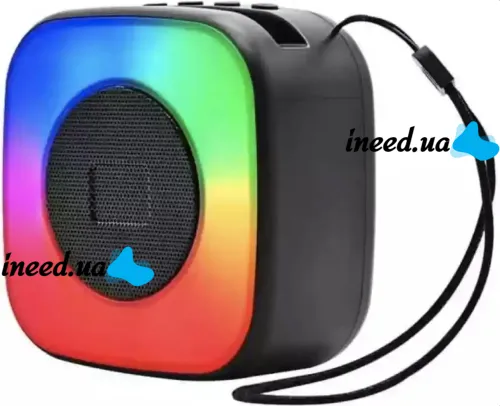 Беспроводная Bluetooth колонка SPS LX-01 с RGB подсветкой для прослушивания музыки, Аккумуляторная блютуз акустика ATARC AT-620 FM-радио AUX от USB