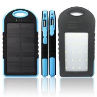 Портативное зарядное устройство Power Bank Solar Charger 50000 mAh c Led фонариком и карабином на солнечной батарее, внешний аккумулятор 2, павербанк