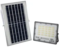 Уличный настенный светильник прожектор Solar Wall Lamp JX-007 400W на солнечной батарее с пультом, Фонарь с датчиком движения и солнечной панелью