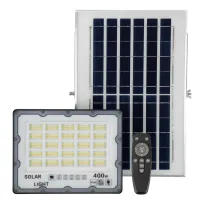 Уличный настенный светильник прожектор Solar Wall Lamp JX-007 400W на солнечной батарее с пультом, Фонарь с датчиком движения и солнечной панелью
